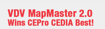 VDV MapMaster 2.0 Wins CEDIA Best!