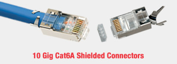 10 Gig Cat6A Shielded Connectors