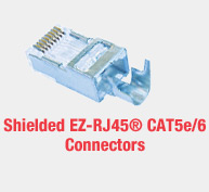 Shielded EZ-RJ45® CAT5e/6 Connectors