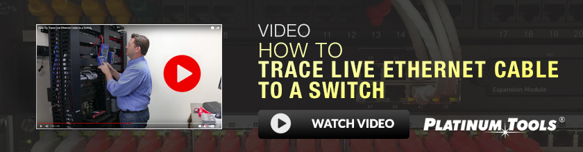 How to trace live ethernet cable to a switch