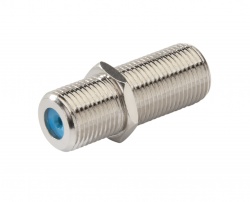 Coax Adapter: High Performance F81, 3GHz Female Splice Adapter, 1 inch