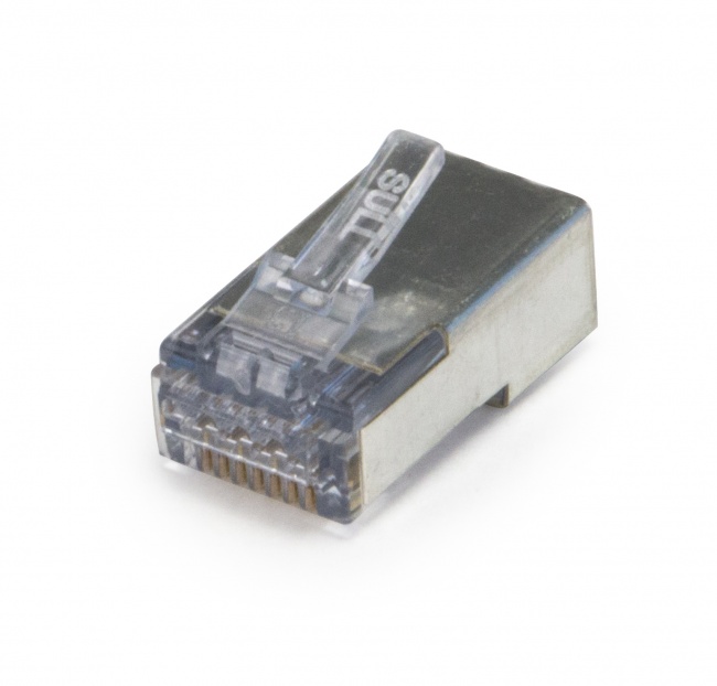 MS (Distribution) UK Ltd. - Platinum Tools EZ-RJ45 Cat5e/6 Shielded  Connector with External Ground - 100 Pack