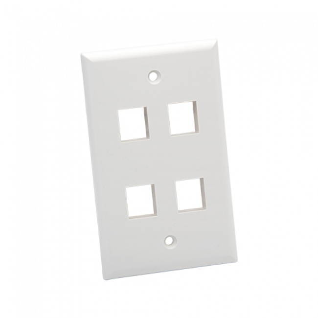 604LA-25 PLATINUM Wall Plate Standard 4 Port Lt Almond. 25pc/Installer Pack. EE# 906635 LOT# ST21