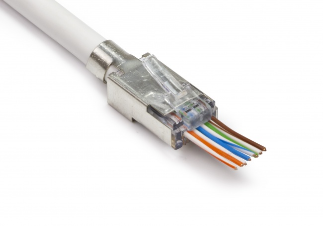 Lot de 4 connecteurs RJ45 femelle Grade 2TV Cat6 STP IKEPE