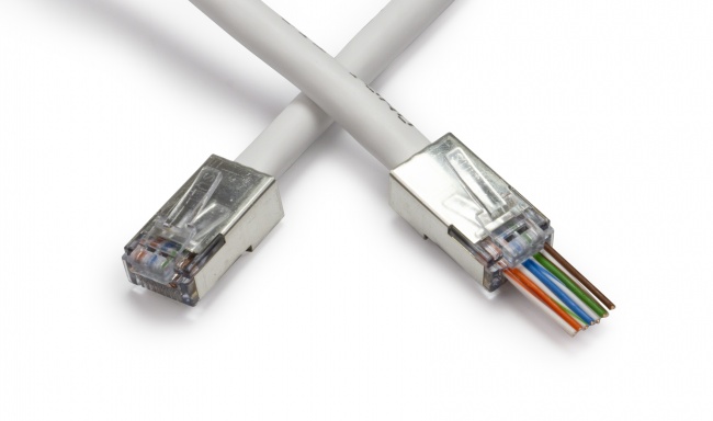 EMS RJ45 Cat6 - Conectores de paso a través de varios colores, paquete de  50 unidades, enchufe modular EZ para cable de red UTP sólido o trenzado